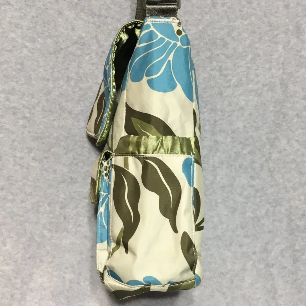 Ju Ju Be Diaper Bag Changing Pad Crossbody Strap Green Blue Marvelous Mums - Picture 5 of 14